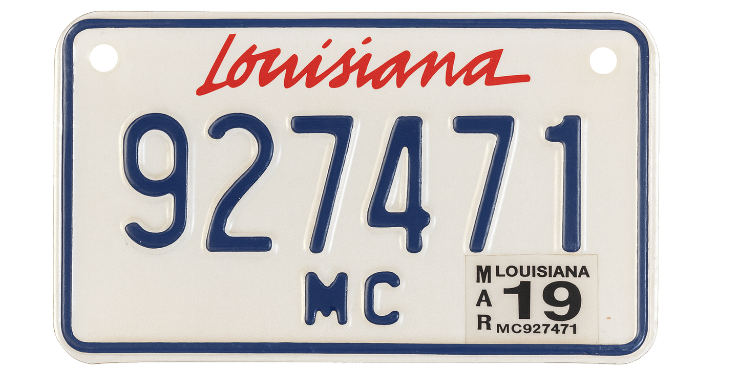 Louisiana Motorcycle License Plate Wrap Kit