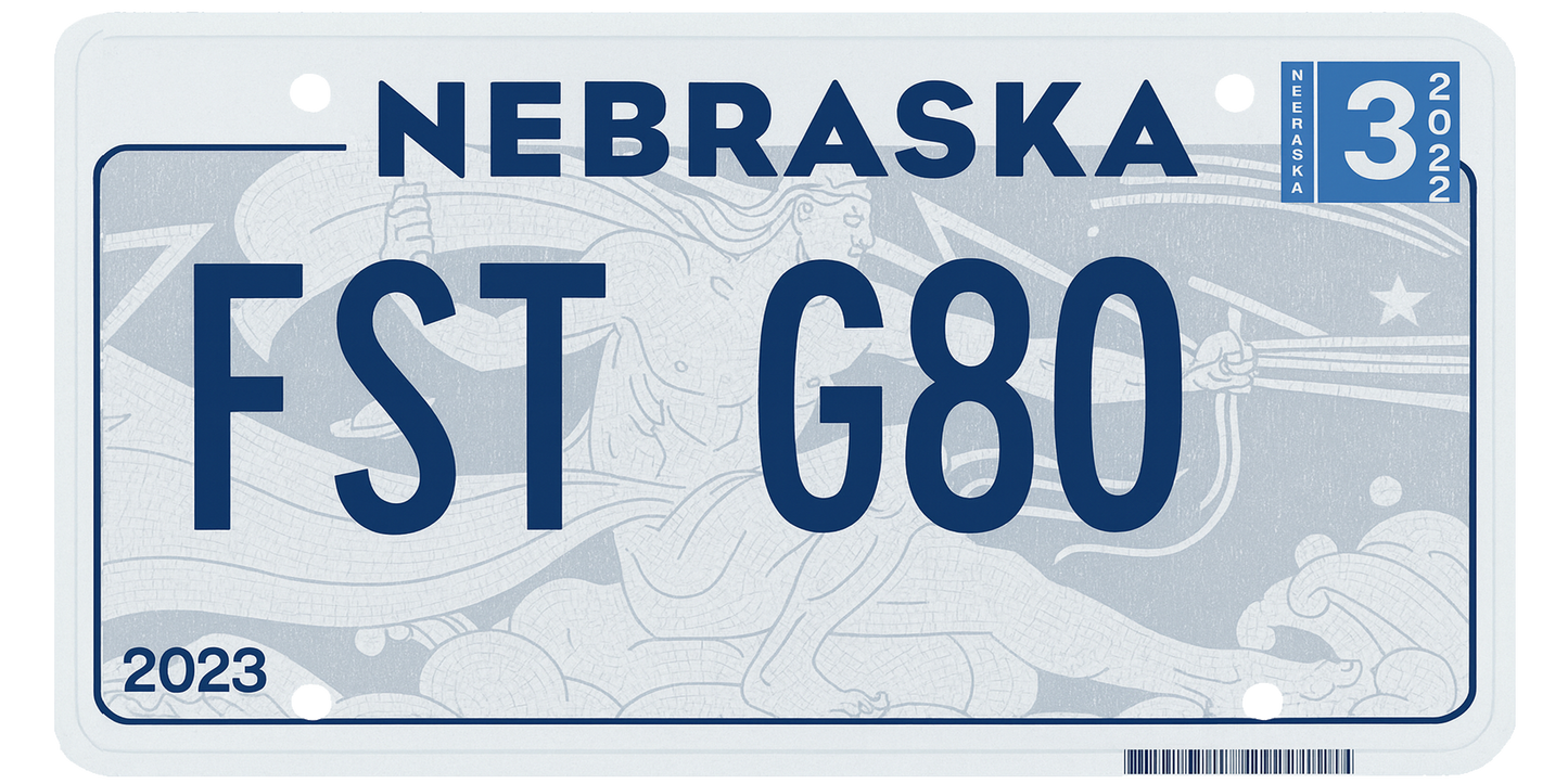 Nebraska License Plate Wrap Kit