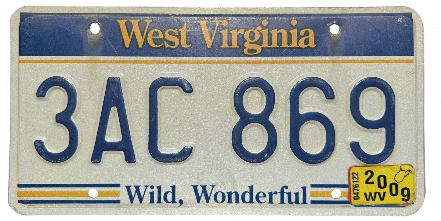 West Virginia License Plate Wrap Kit