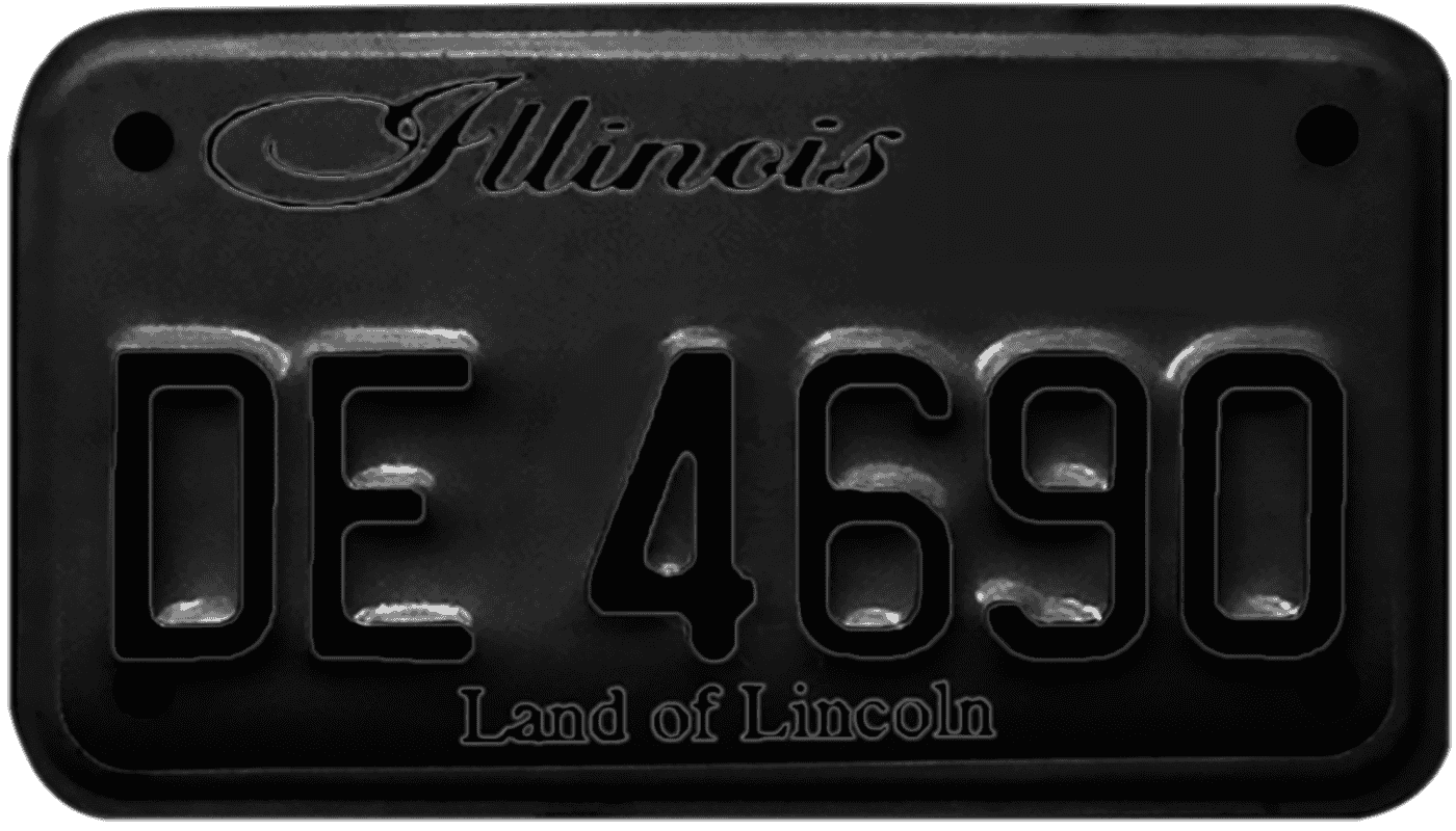 Illinois Motorcycle License Plate Wrap Kit
