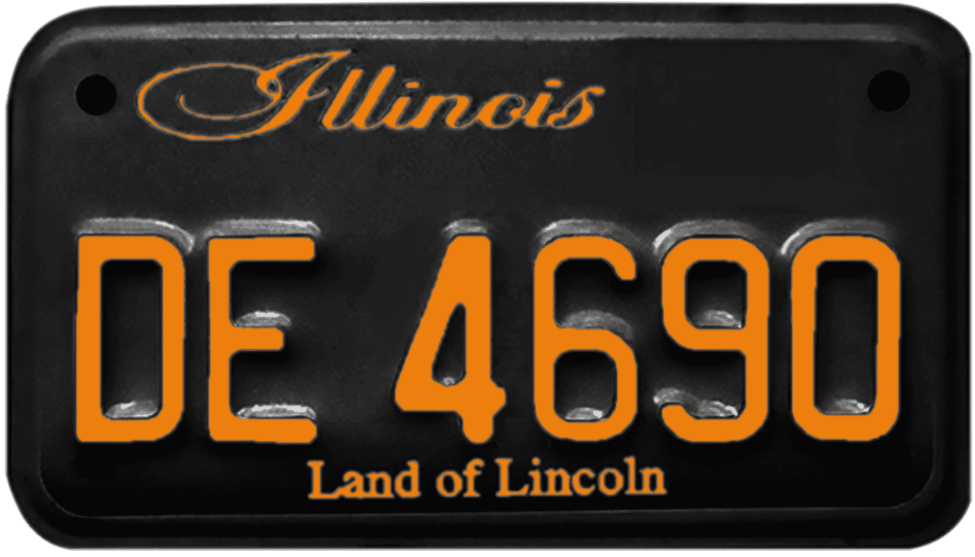 Illinois Motorcycle License Plate Wrap Kit
