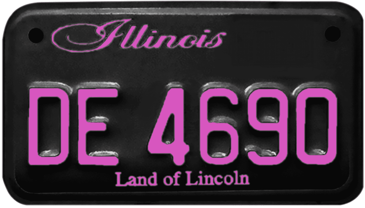 Illinois Motorcycle License Plate Wrap Kit