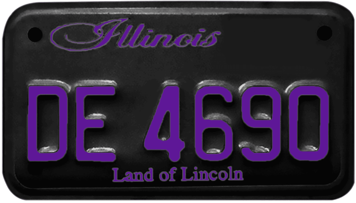 Illinois Motorcycle License Plate Wrap Kit