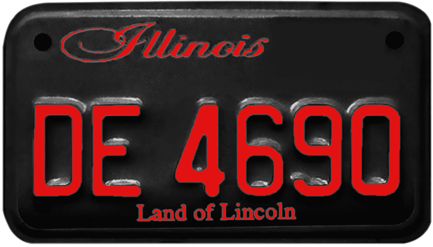 Illinois Motorcycle License Plate Wrap Kit