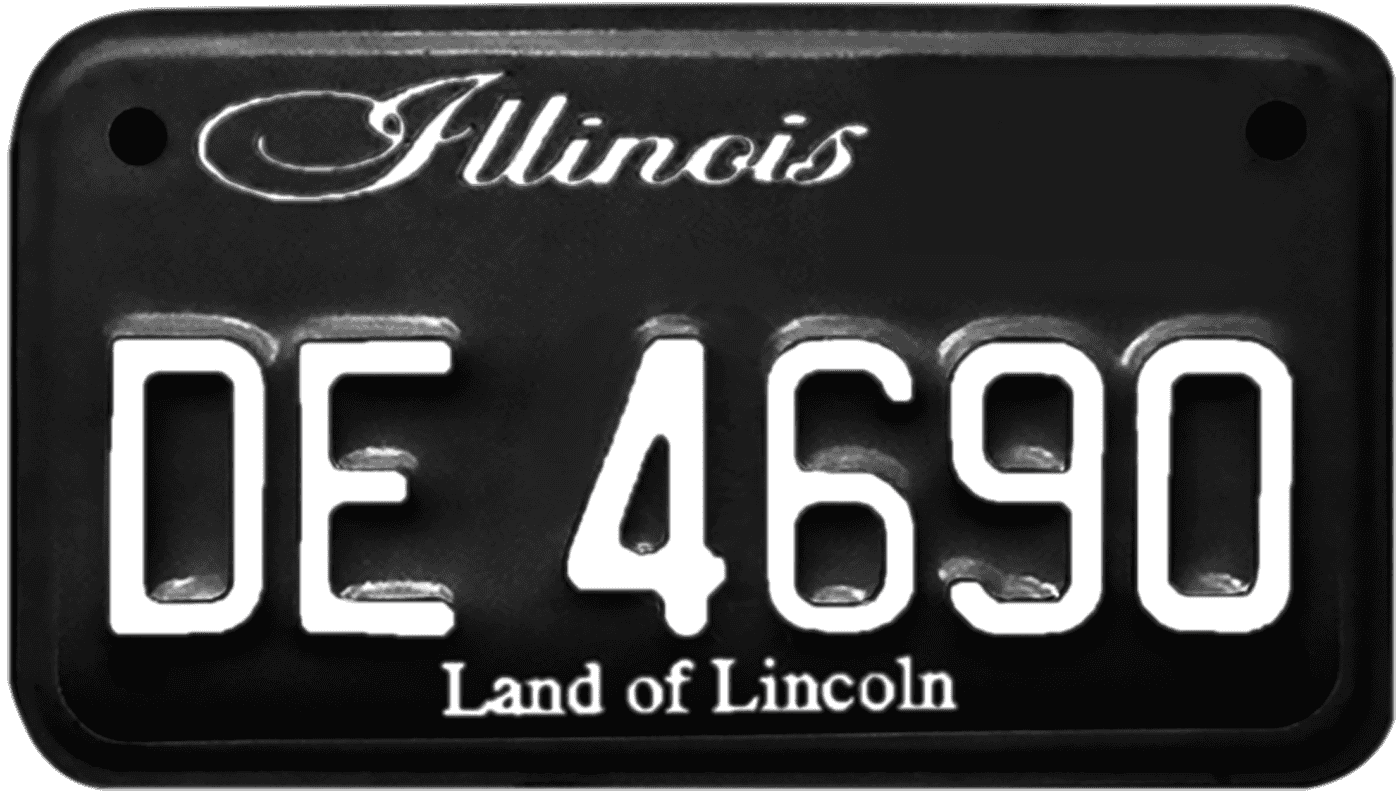 Illinois Motorcycle License Plate Wrap Kit