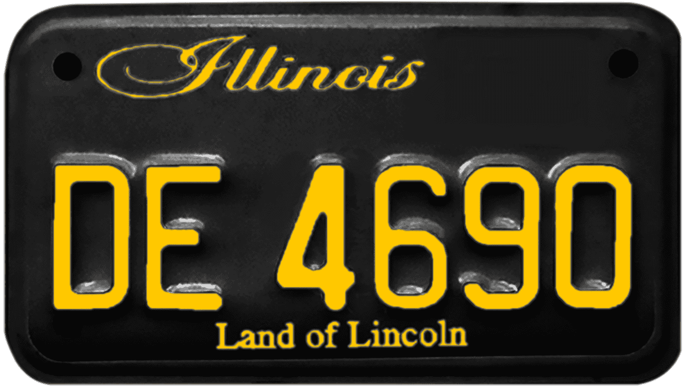 Illinois Motorcycle License Plate Wrap Kit