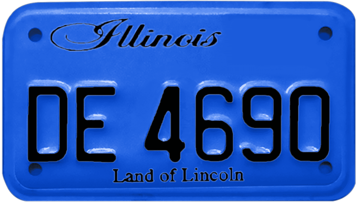 Illinois Motorcycle License Plate Wrap Kit