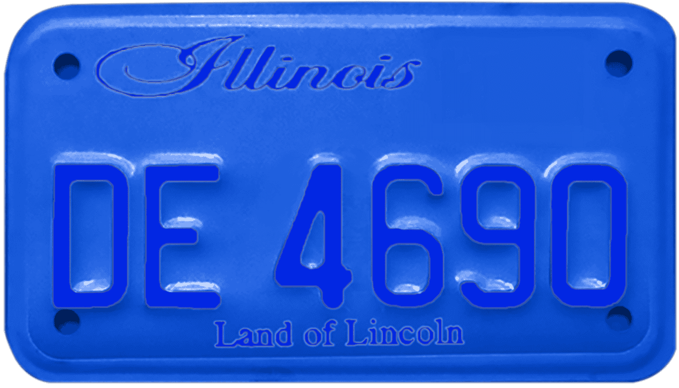 Illinois Motorcycle License Plate Wrap Kit