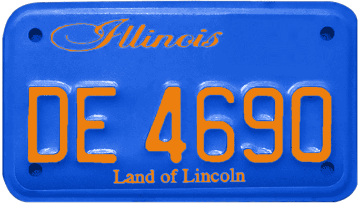 Illinois Motorcycle License Plate Wrap Kit