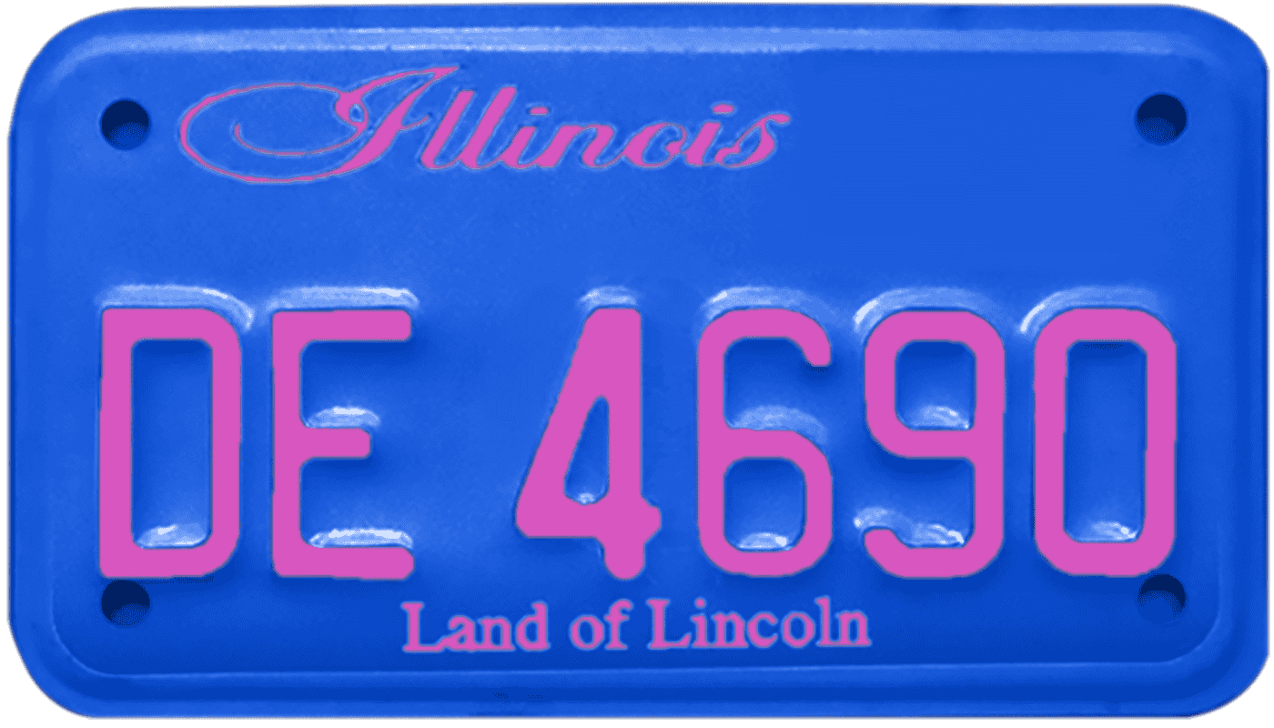 Illinois Motorcycle License Plate Wrap Kit