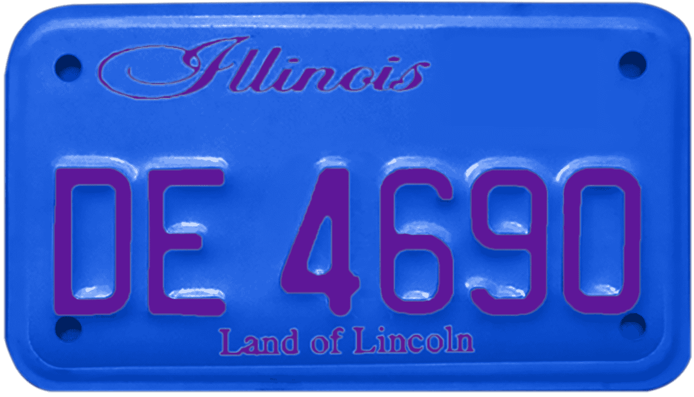 Illinois Motorcycle License Plate Wrap Kit
