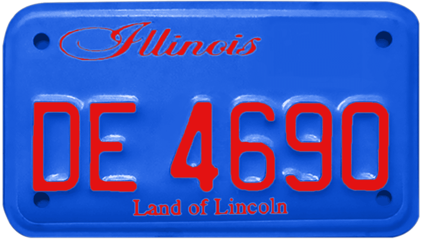 Illinois Motorcycle License Plate Wrap Kit