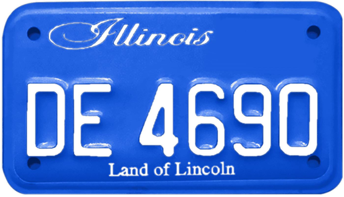 Illinois Motorcycle License Plate Wrap Kit