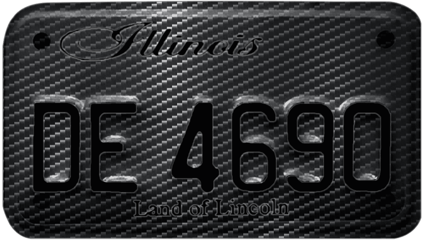 Illinois Motorcycle License Plate Wrap Kit