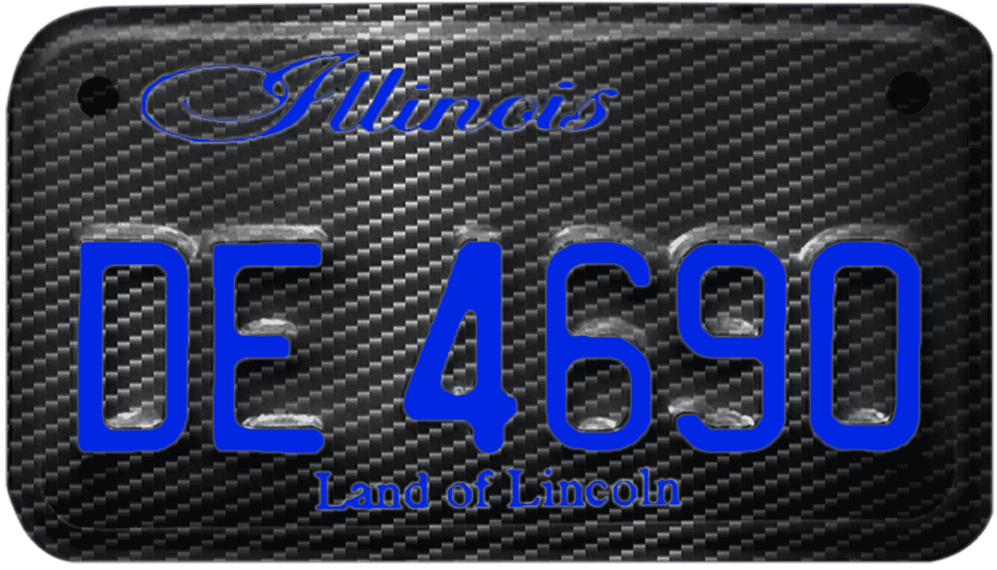 Illinois Motorcycle License Plate Wrap Kit