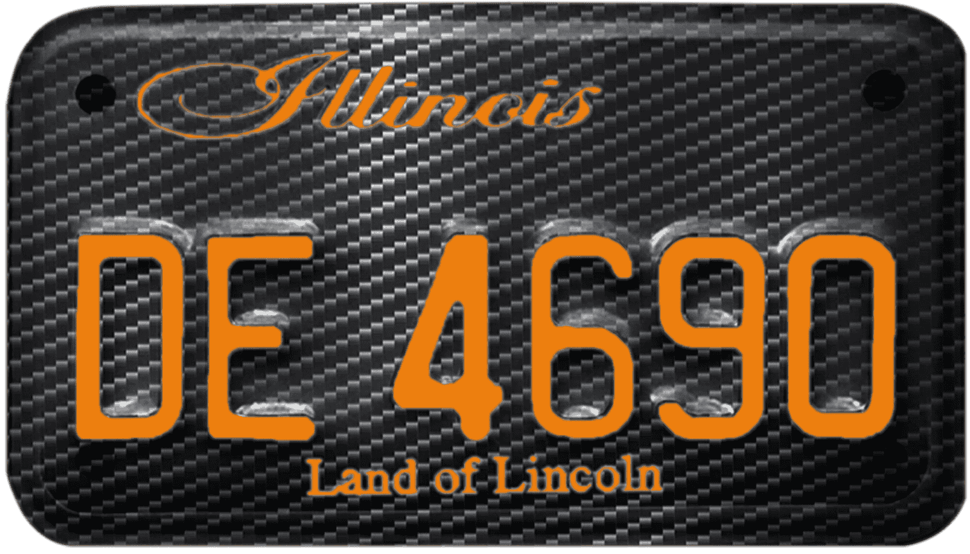 Illinois Motorcycle License Plate Wrap Kit