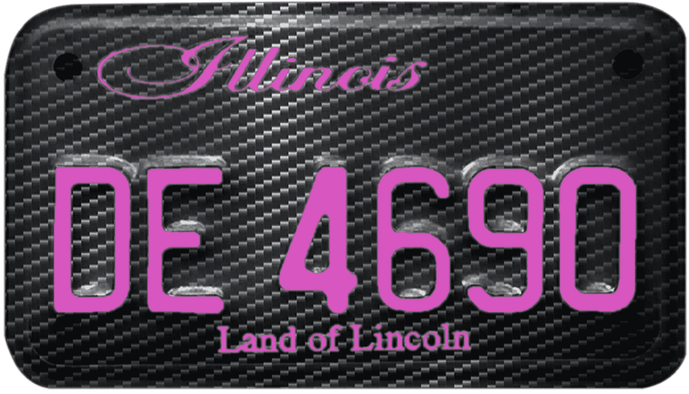Illinois Motorcycle License Plate Wrap Kit