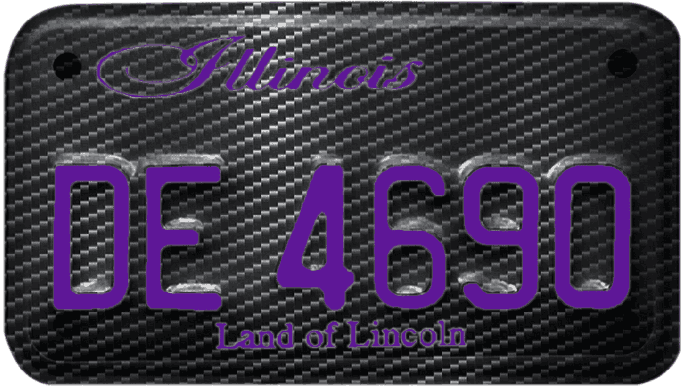 Illinois Motorcycle License Plate Wrap Kit