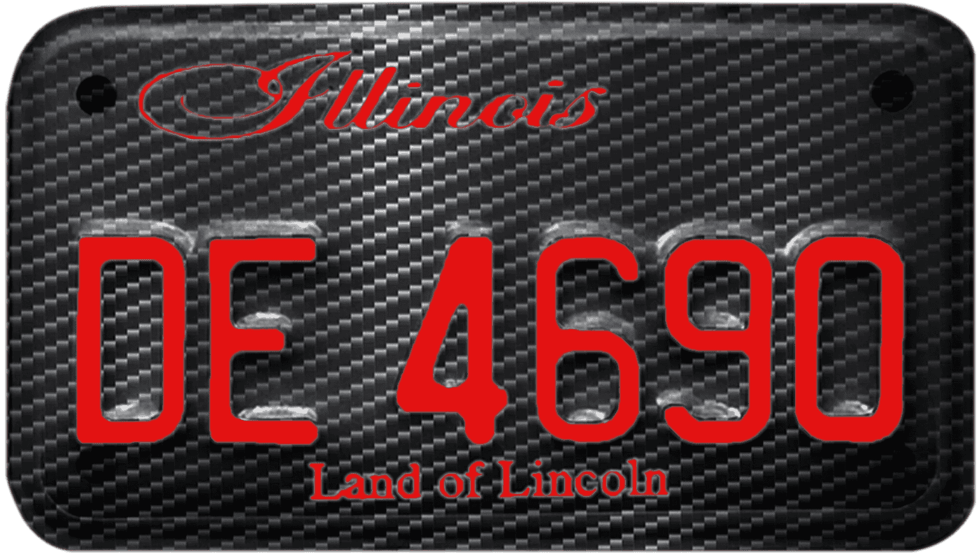 Illinois Motorcycle License Plate Wrap Kit