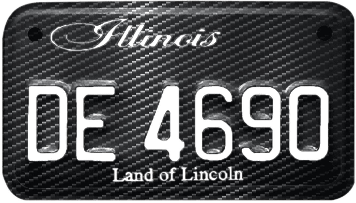 Illinois Motorcycle License Plate Wrap Kit