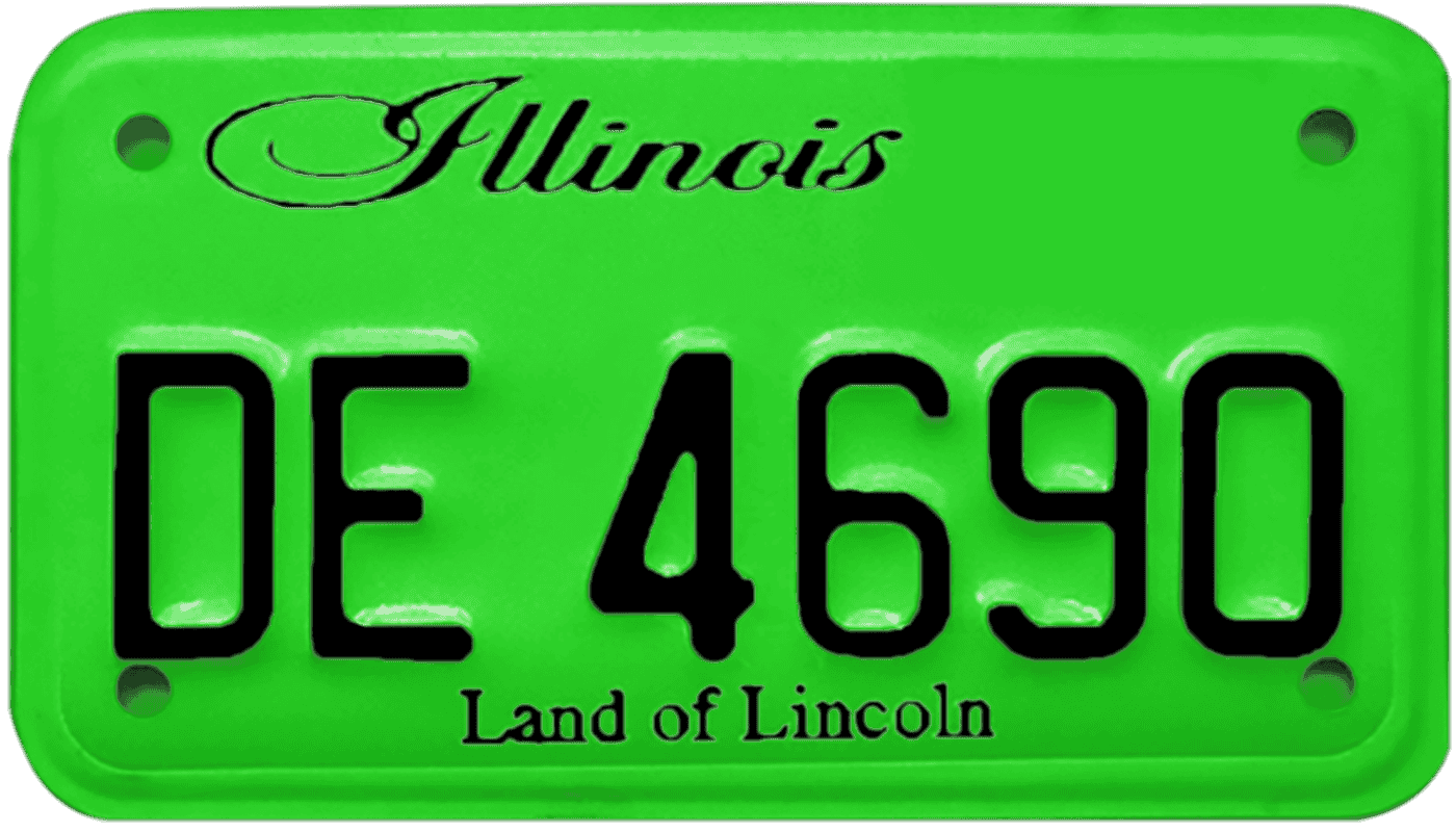 Illinois Motorcycle License Plate Wrap Kit