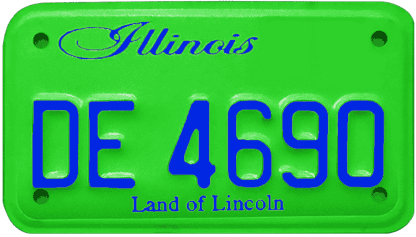 Illinois Motorcycle License Plate Wrap Kit
