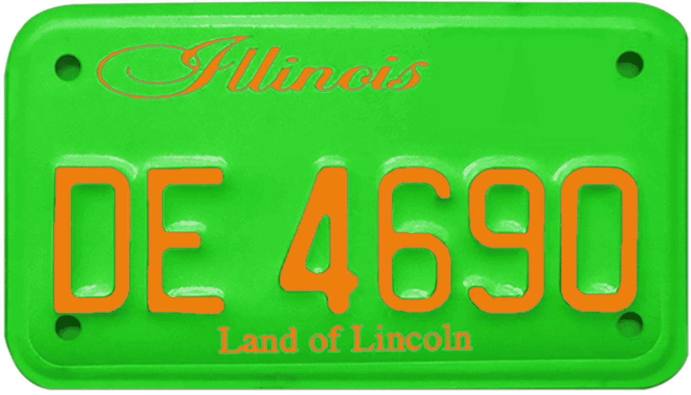 Illinois Motorcycle License Plate Wrap Kit