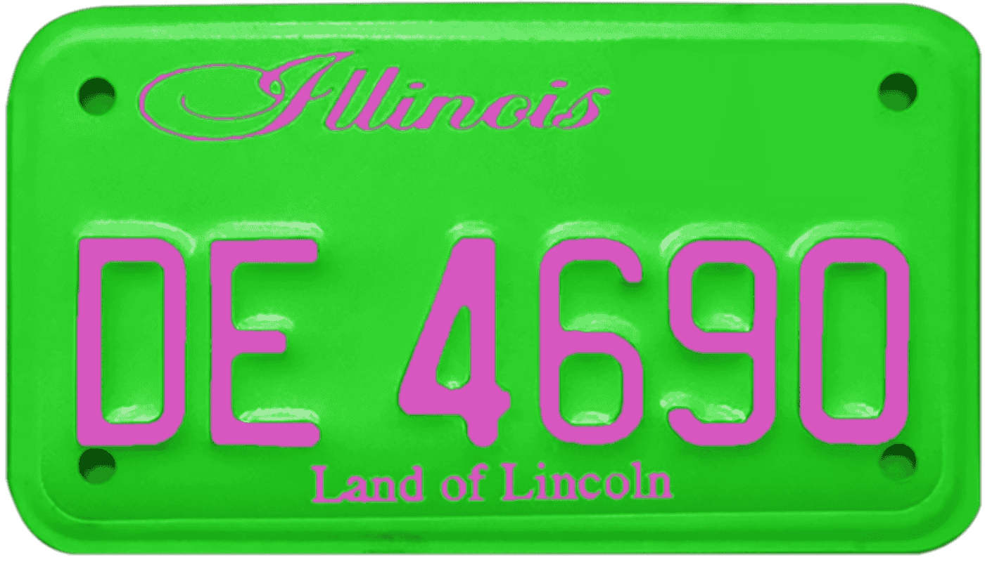Illinois Motorcycle License Plate Wrap Kit