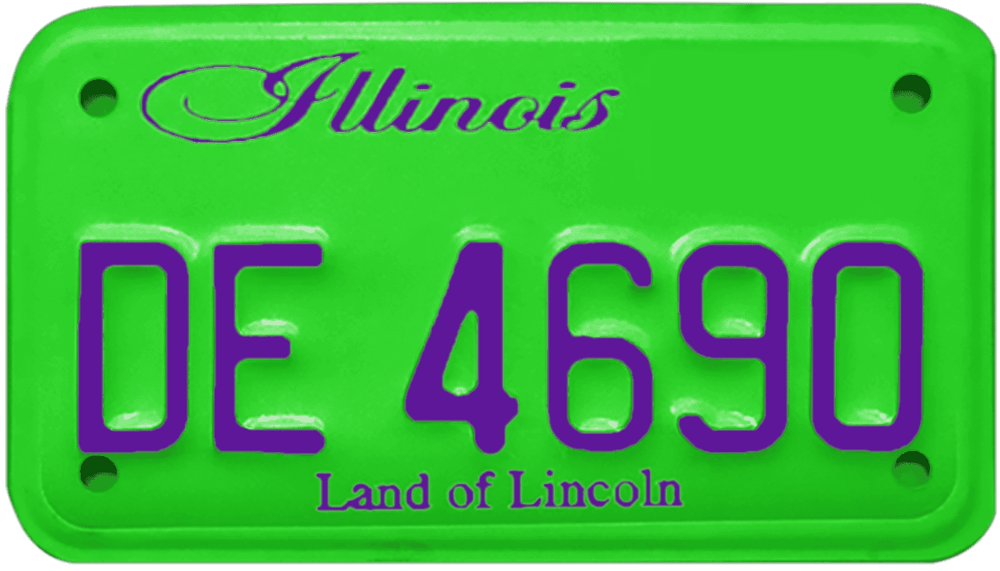 Illinois Motorcycle License Plate Wrap Kit