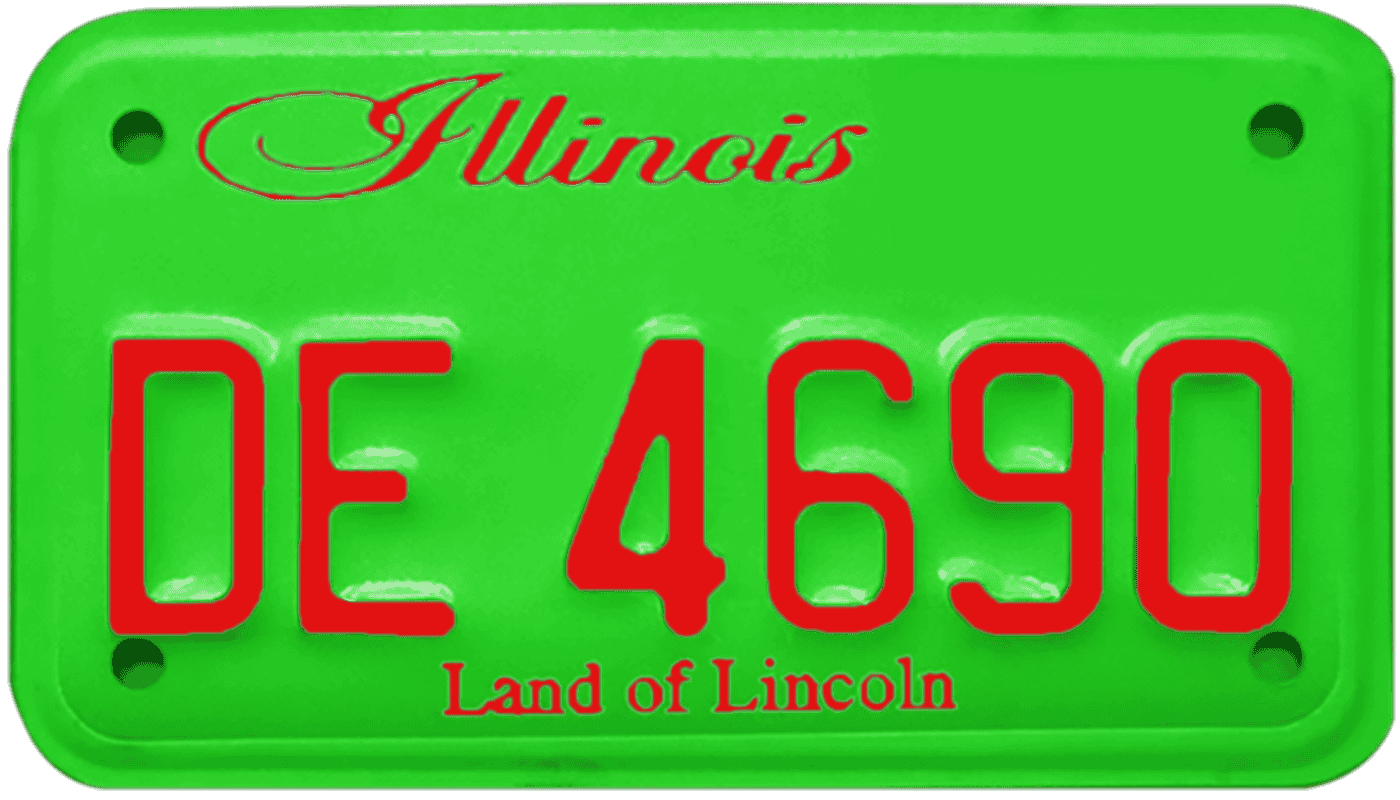 Illinois Motorcycle License Plate Wrap Kit