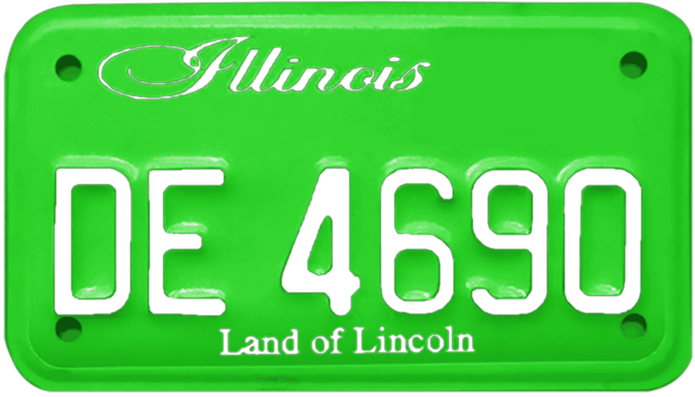 Illinois Motorcycle License Plate Wrap Kit