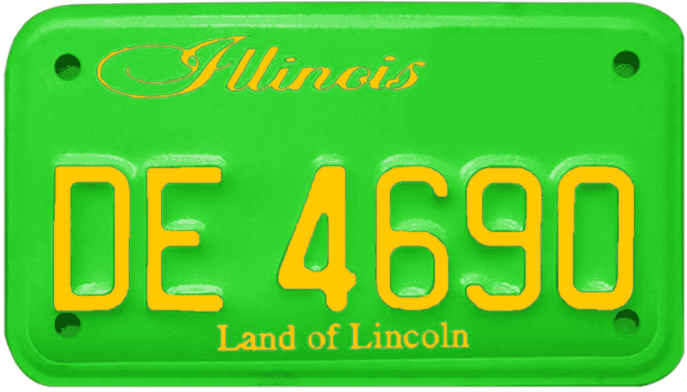 Illinois Motorcycle License Plate Wrap Kit