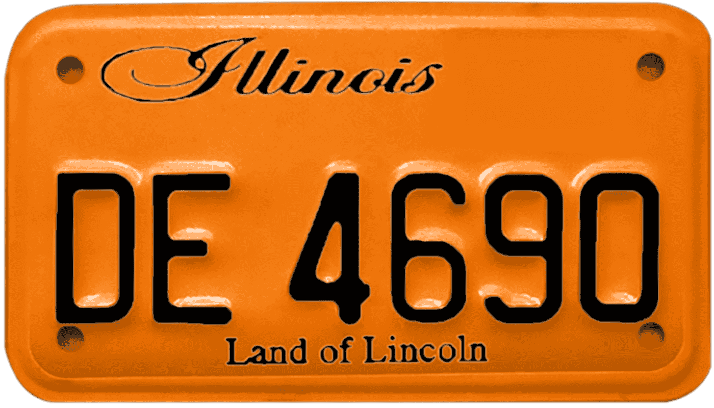 Illinois Motorcycle License Plate Wrap Kit