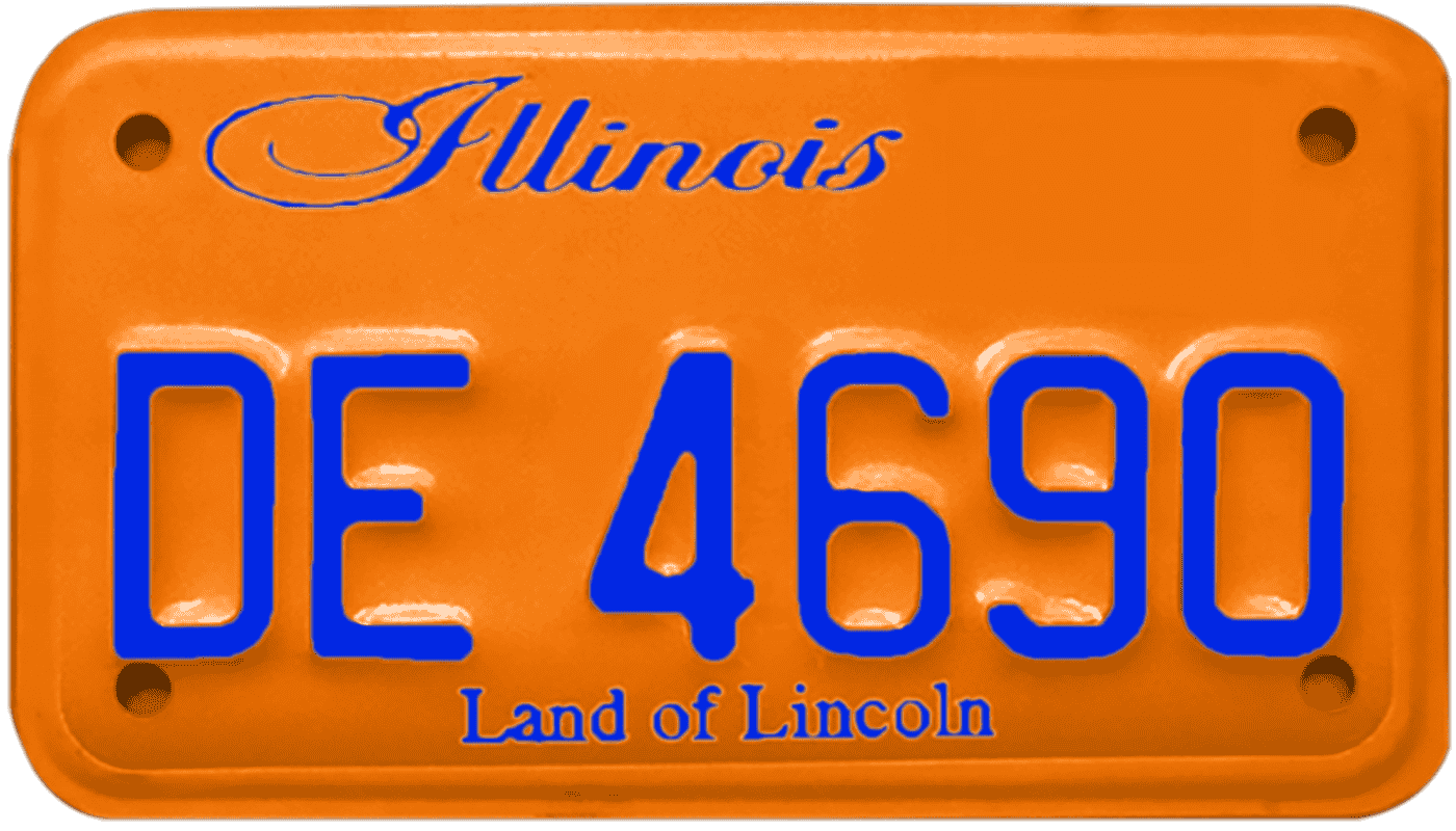 Illinois Motorcycle License Plate Wrap Kit