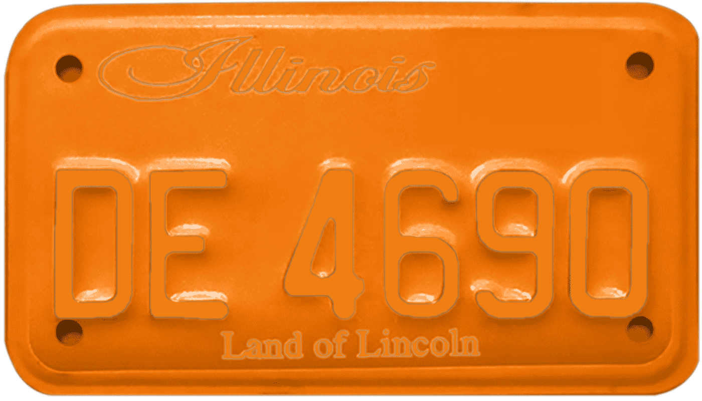 Illinois Motorcycle License Plate Wrap Kit