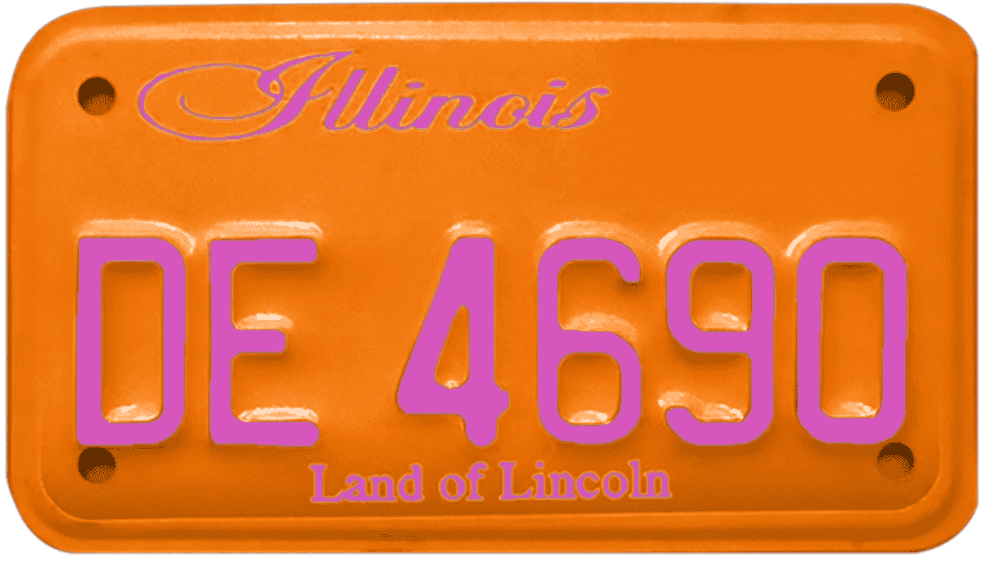 Illinois Motorcycle License Plate Wrap Kit