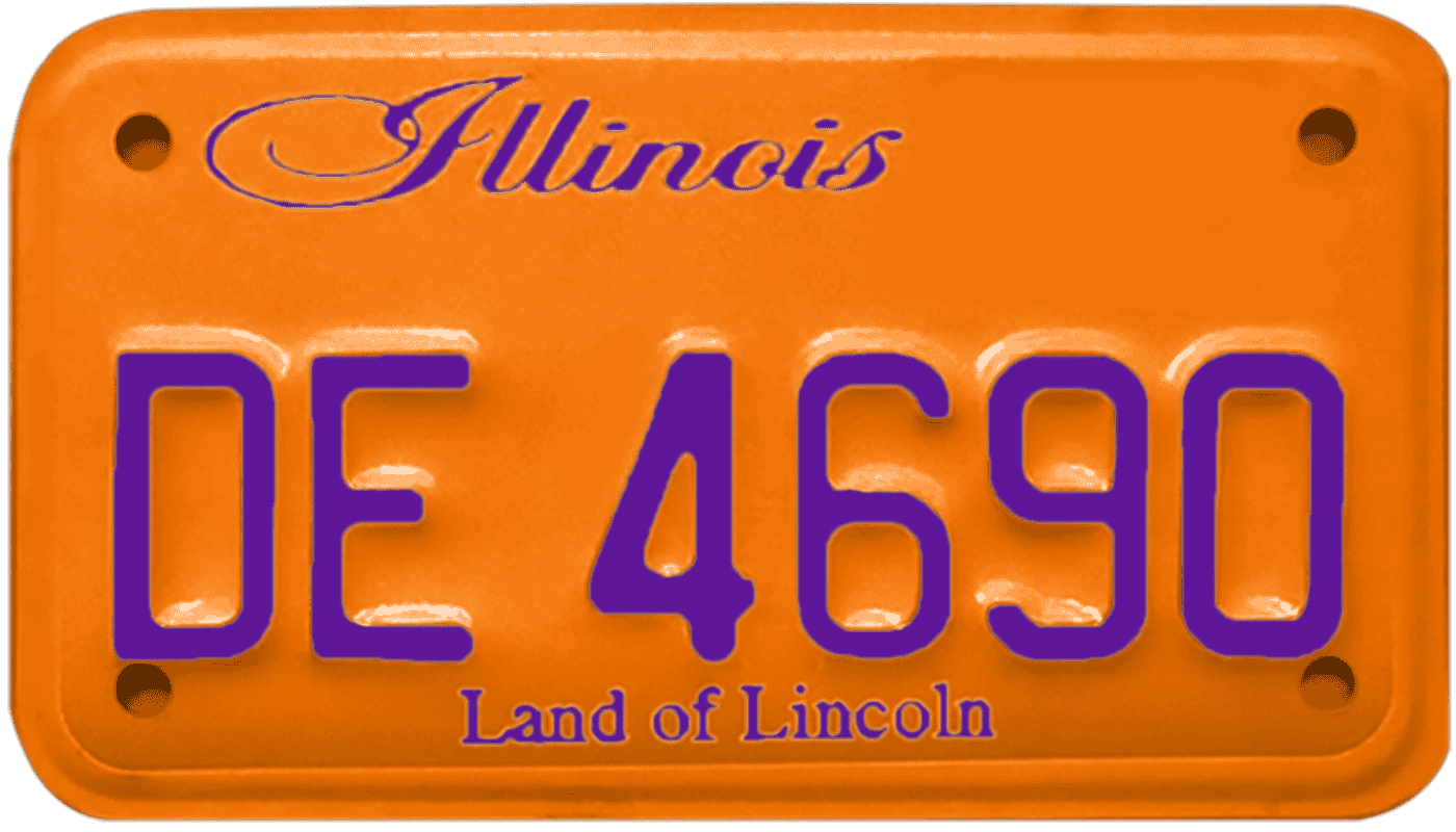 Illinois Motorcycle License Plate Wrap Kit