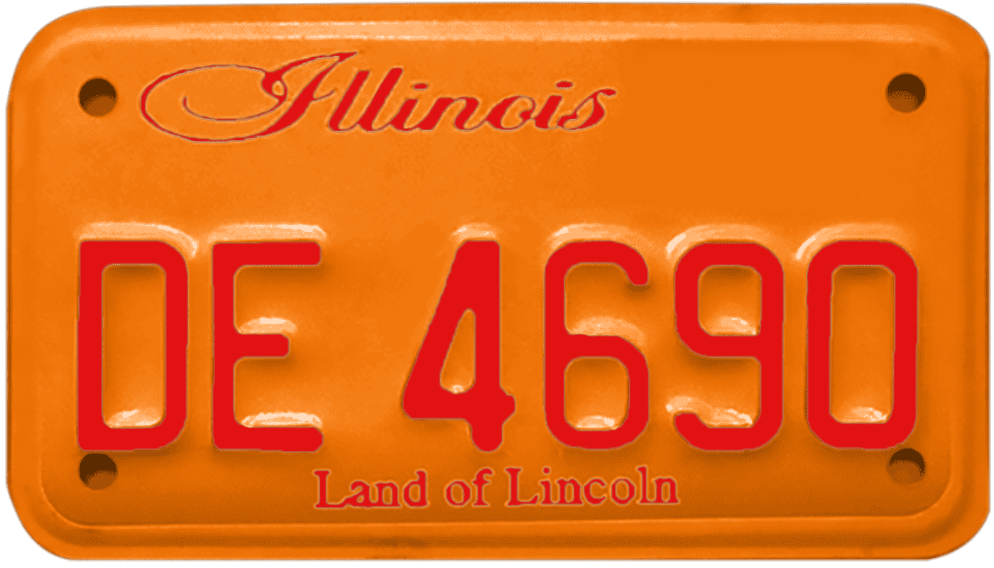 Illinois Motorcycle License Plate Wrap Kit