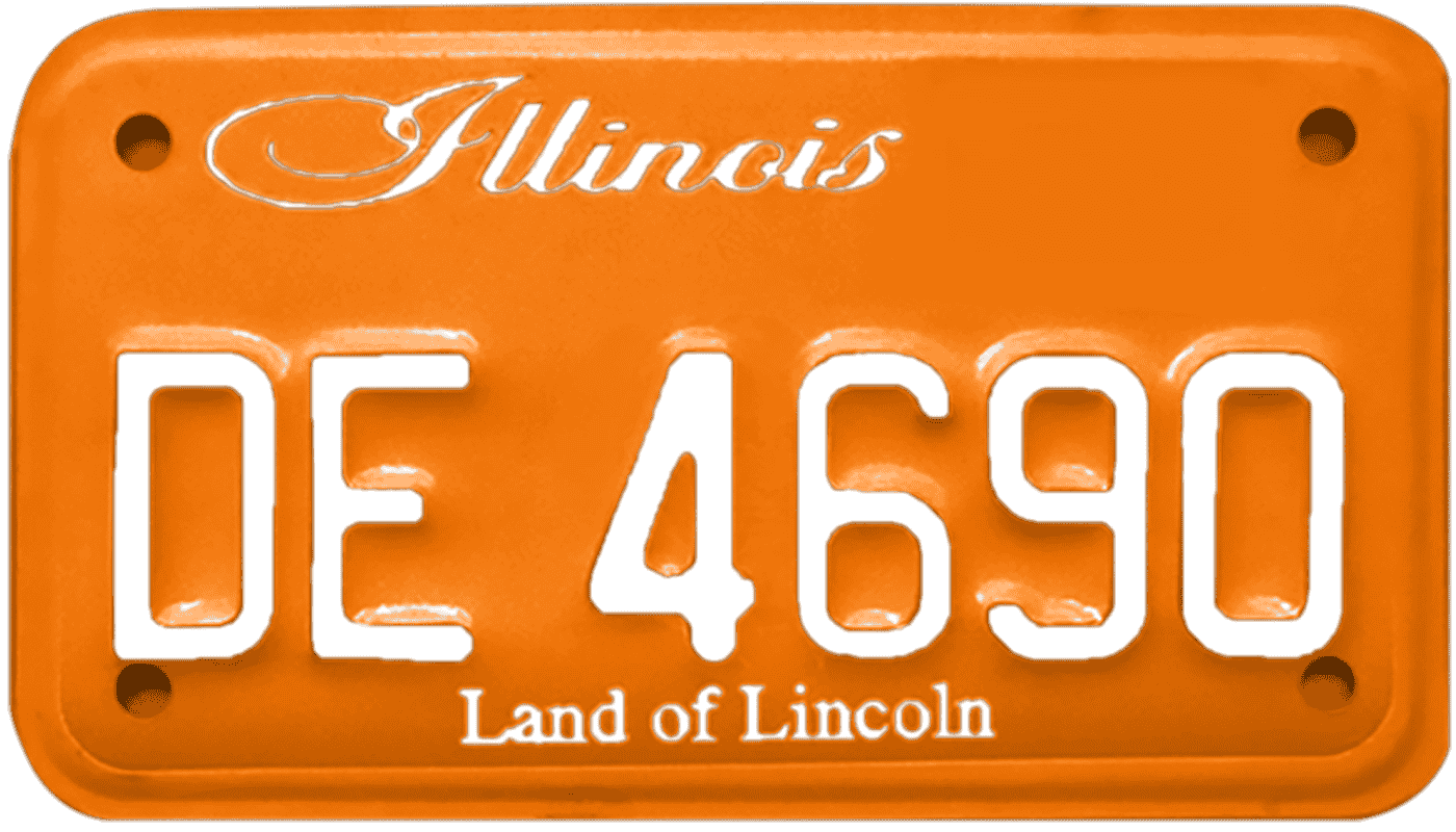 Illinois Motorcycle License Plate Wrap Kit