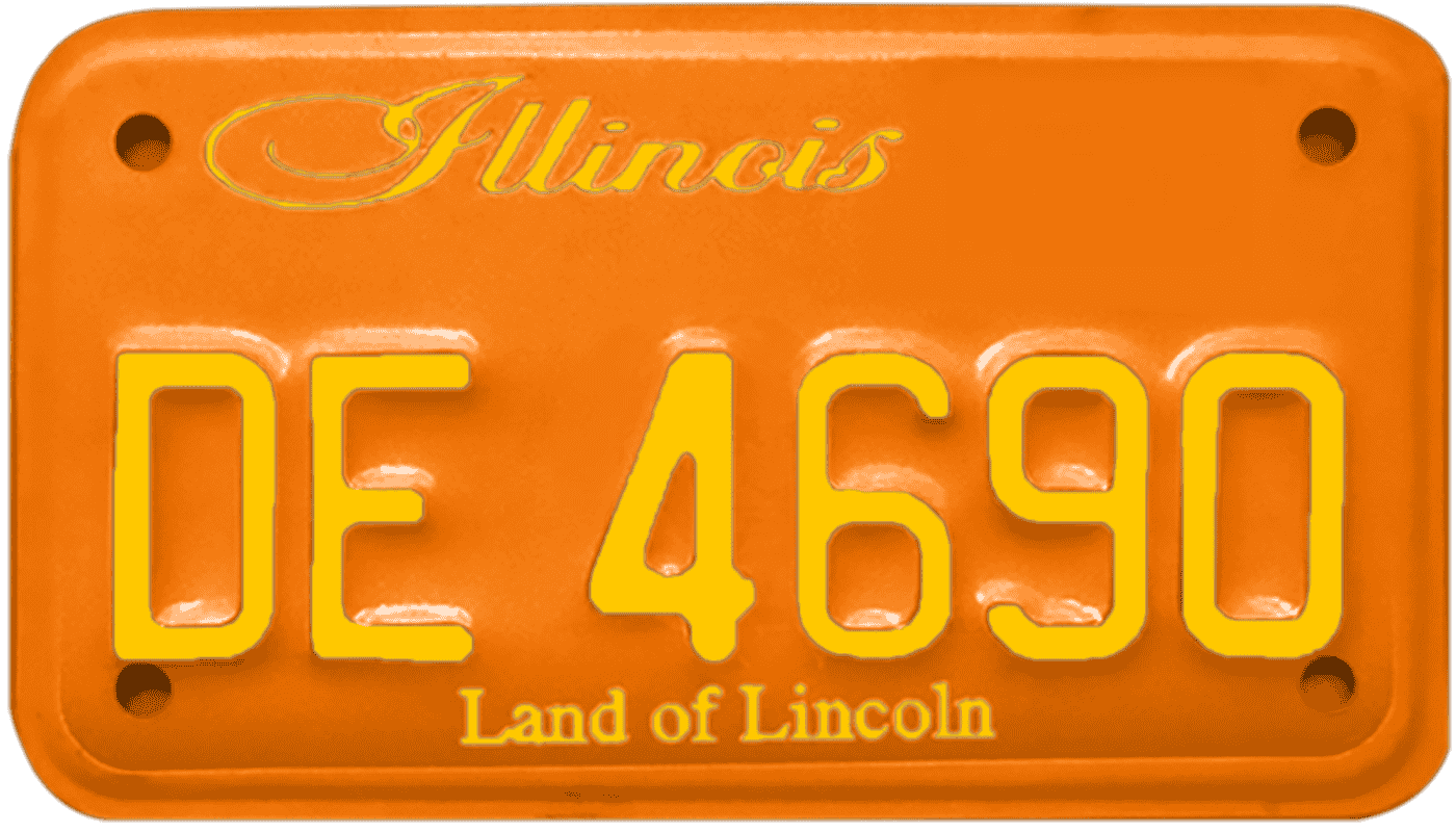 Illinois Motorcycle License Plate Wrap Kit