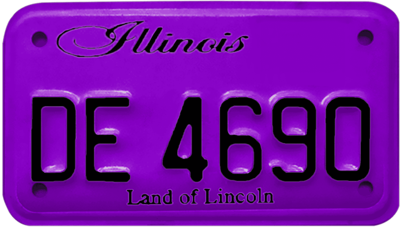 Illinois Motorcycle License Plate Wrap Kit