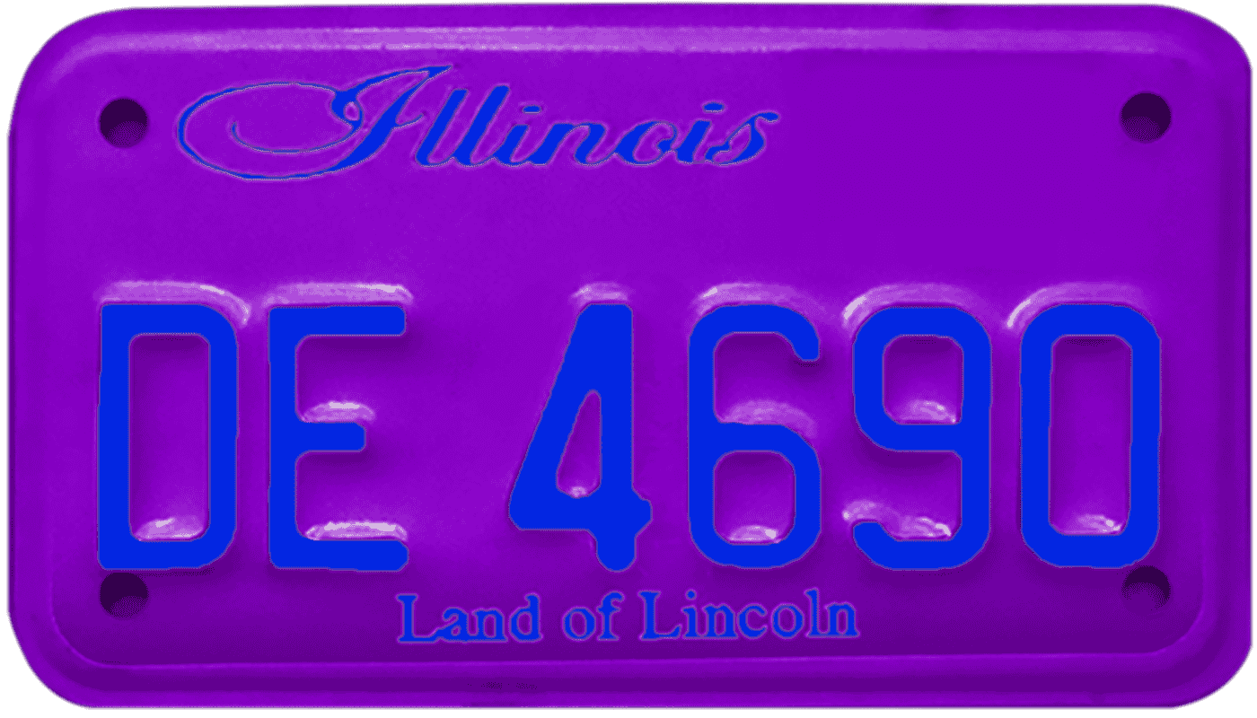 Illinois Motorcycle License Plate Wrap Kit