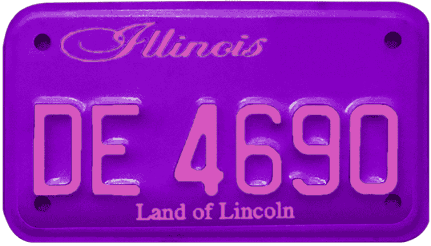 Illinois Motorcycle License Plate Wrap Kit