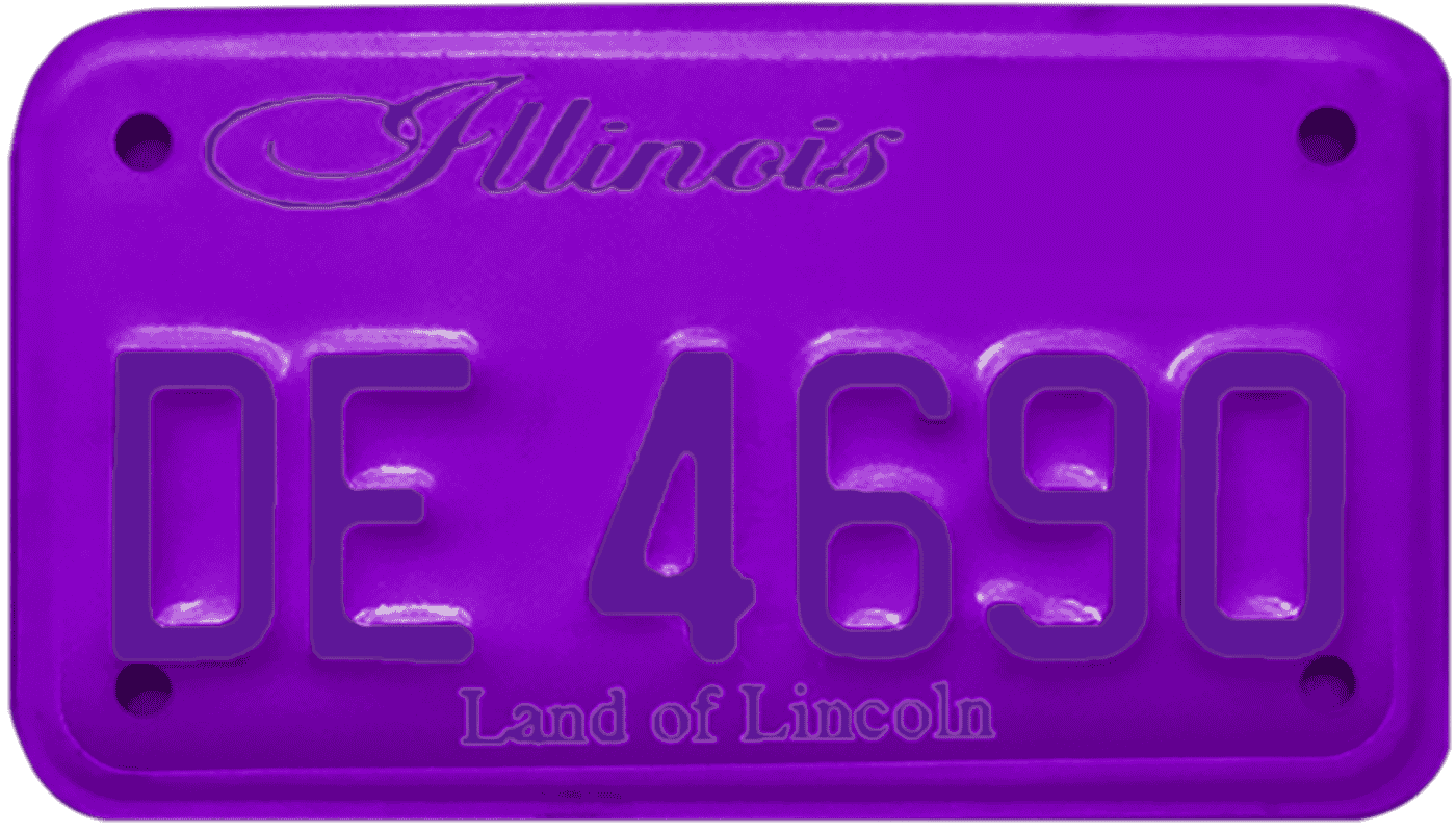 Illinois Motorcycle License Plate Wrap Kit