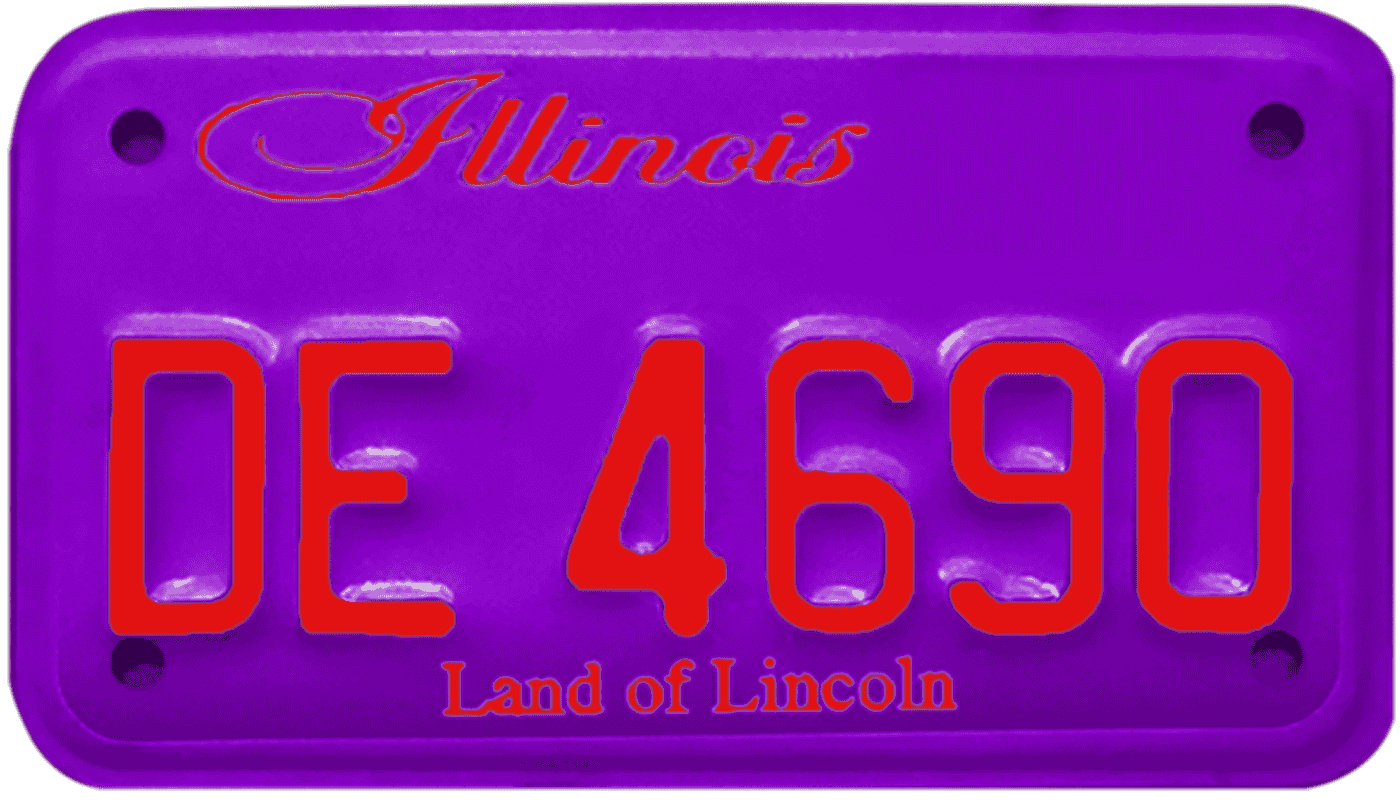 Illinois Motorcycle License Plate Wrap Kit
