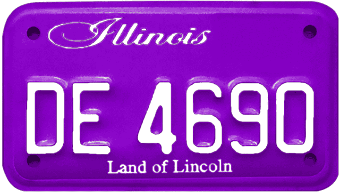 Illinois Motorcycle License Plate Wrap Kit