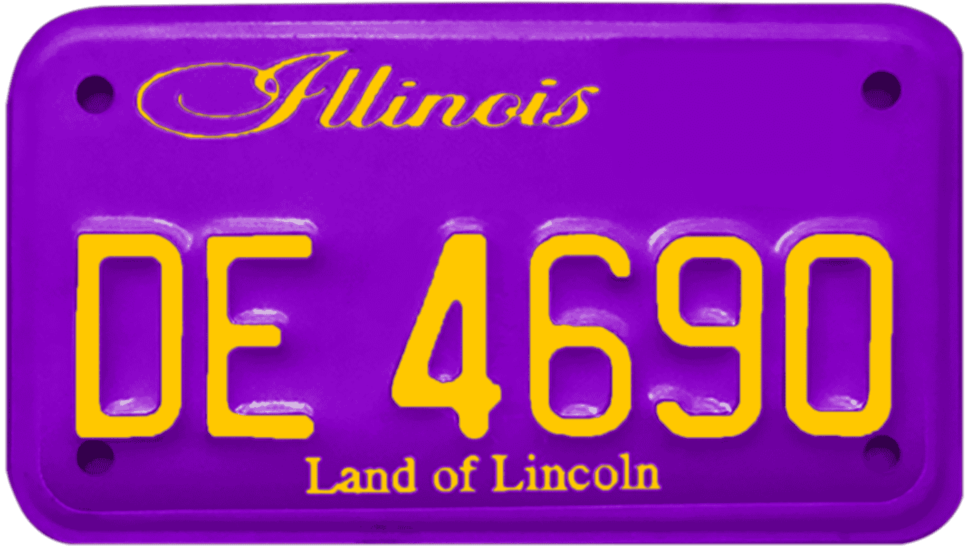 Illinois Motorcycle License Plate Wrap Kit