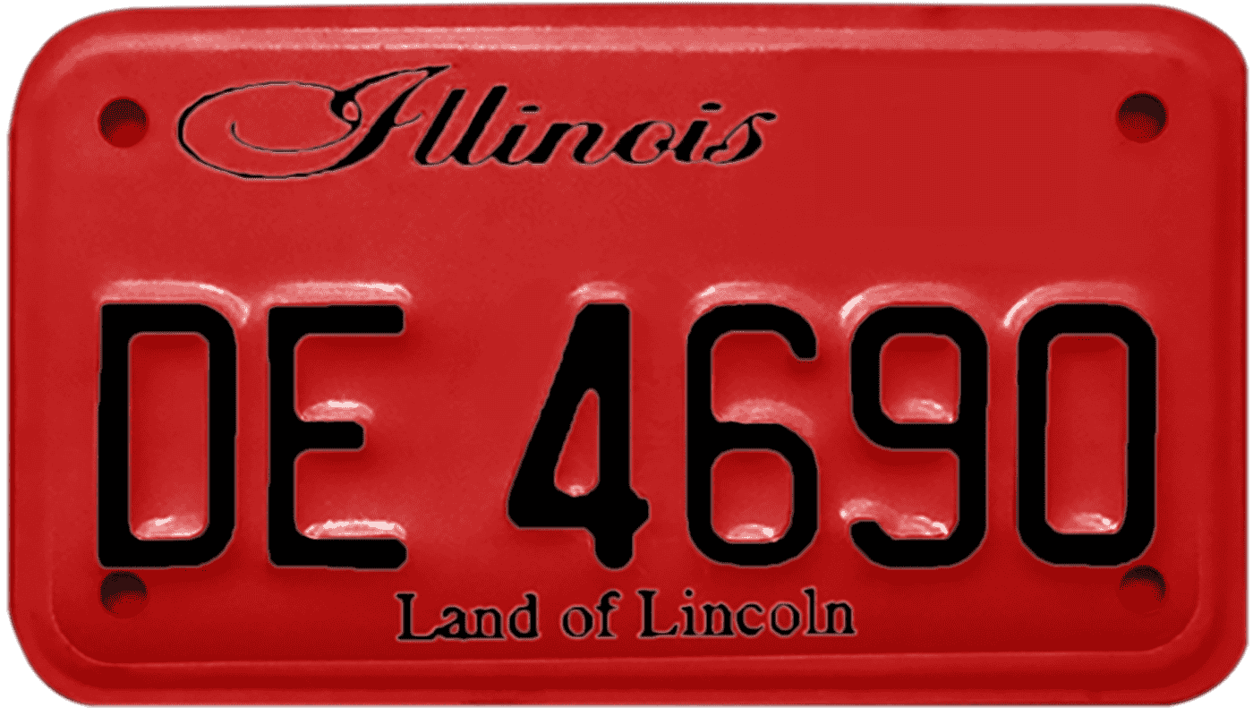 Illinois Motorcycle License Plate Wrap Kit