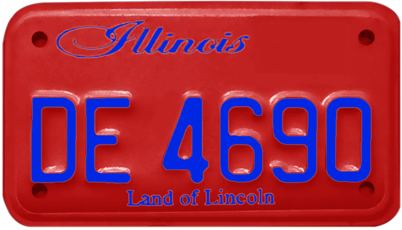 Illinois Motorcycle License Plate Wrap Kit
