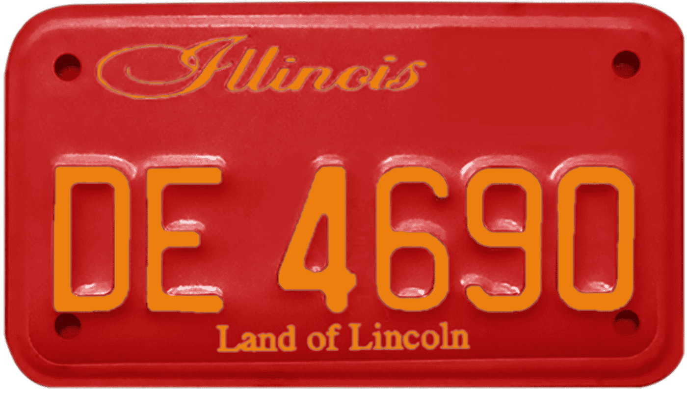 Illinois Motorcycle License Plate Wrap Kit